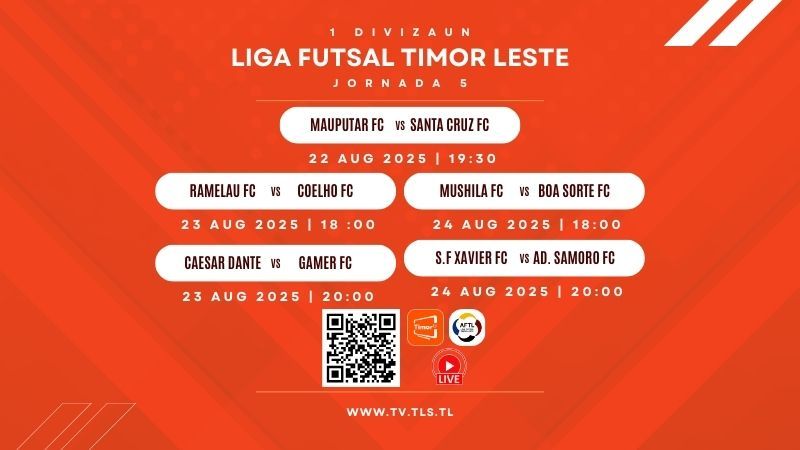 Orariu Liga Futsal Timor Leste Jornada 5