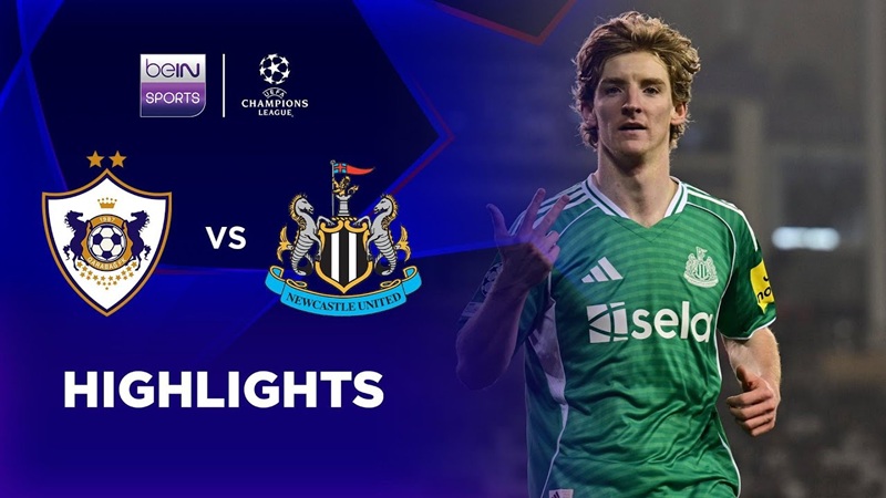 Highlights Qarabag 1-6 Newcastle - Champions League 19 Feb 2026